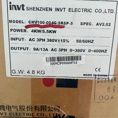 议价英威腾变频器CHV100-004G/5R5P-54KW/5可维修