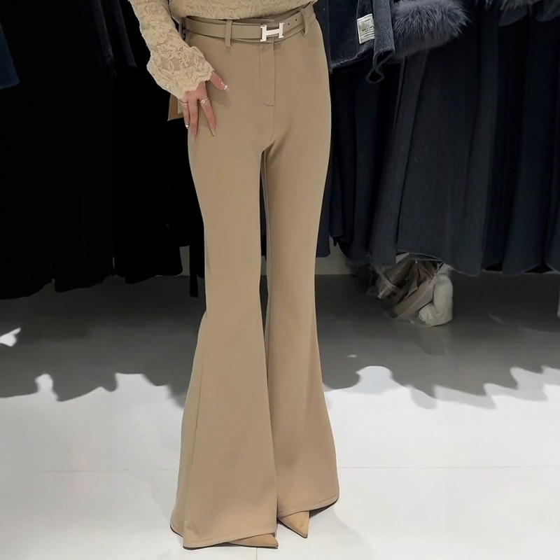 高腰修身显瘦微喇裤女