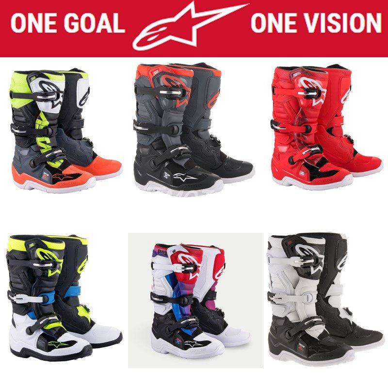 A星T7S越野摩托车靴子儿童款青少年款女士骑行靴赛车鞋防滑