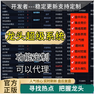 龙头超级系统涨停板短线复盘情绪周期龙头战法题材库AI量化挖掘