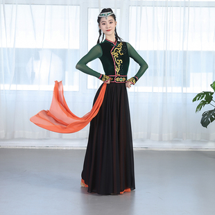 女民族表演练习裙班服舞台装 大摆裙套装 艺考蒙古剧目舞蹈服装 新款