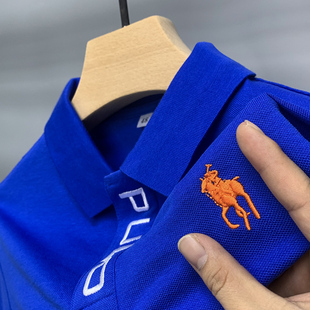 纯棉翻领休闲体恤带领上衣夏 男短袖 t恤高端正品 牌保罗polo衫 男装