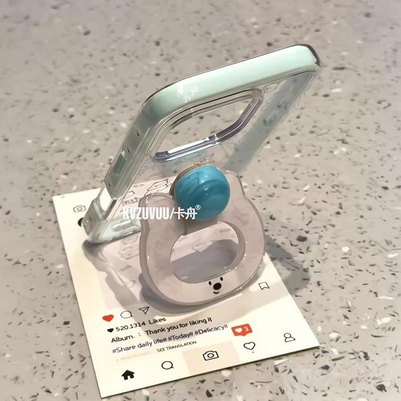 小狗小猪吉利猫指环适用于苹果16e/15 promax手机壳女苹果14plus撞色iphone13pro/12新款11promax创意保护套