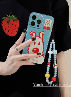 红色线条狗狗适用荣耀400/300/200pro/100/90/80手机壳x70i新款play9T畅玩60plus透明magic7/6女x50/x60i