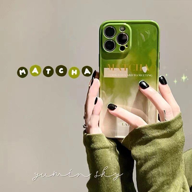 ins抹茶拿铁小米手机壳可爱