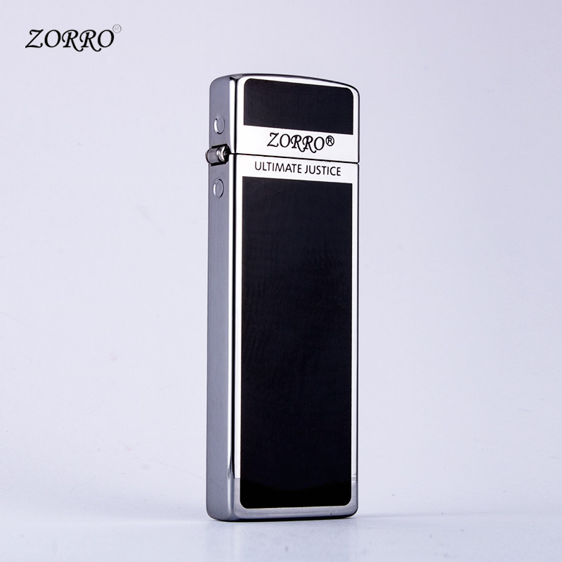 ZORRO佐罗超薄纤巧窄机735纯铜煤油打火机树脂黑金拉丝送男士礼物