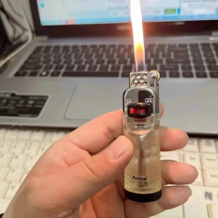 奥麦7102透明气仓定火锁火奇特打火机烟斗创意个性大容量持久耐用