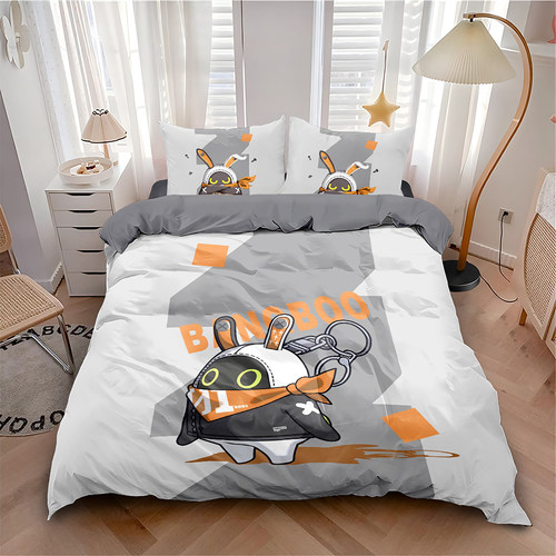 邦布被套床上四件套动漫游戏二次元男孩中学生宿舍床单被罩三件套