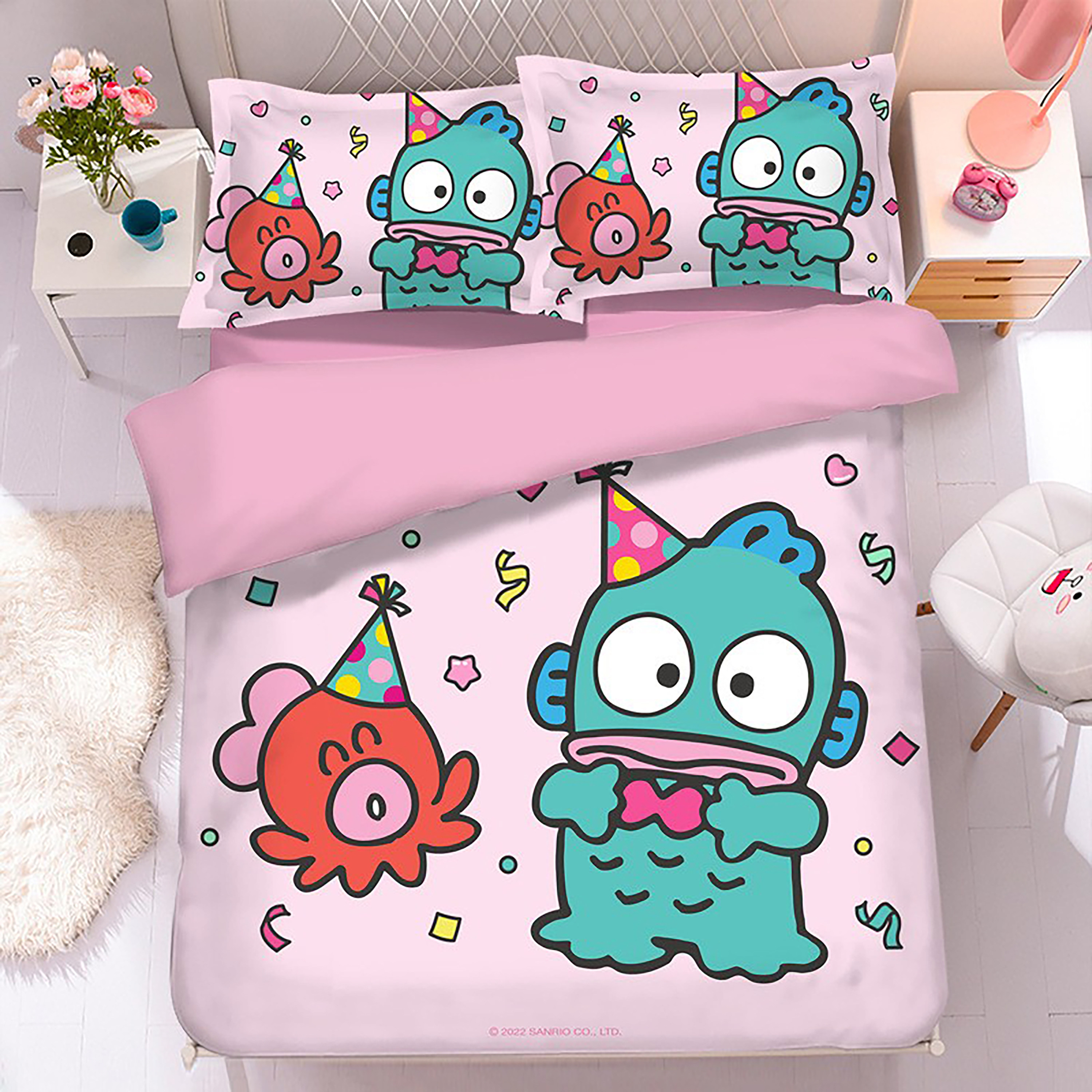 小丑鱼汉顿被套纯棉四件套全棉床笠款儿童学生宿舍床上用品三件套