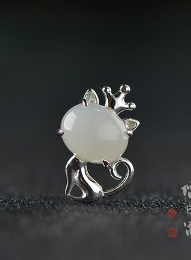 儒匪窝猫咪吊坠项链赠送带证书