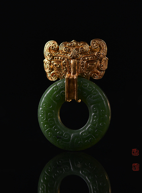 儒匪窝 独家定制 西周瑞兽铺首玉衔环