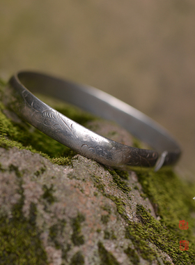 儒匪窝五岳散人晚清花卉纹手镯