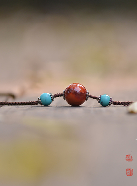 南红玛瑙绿松石项链吊坠