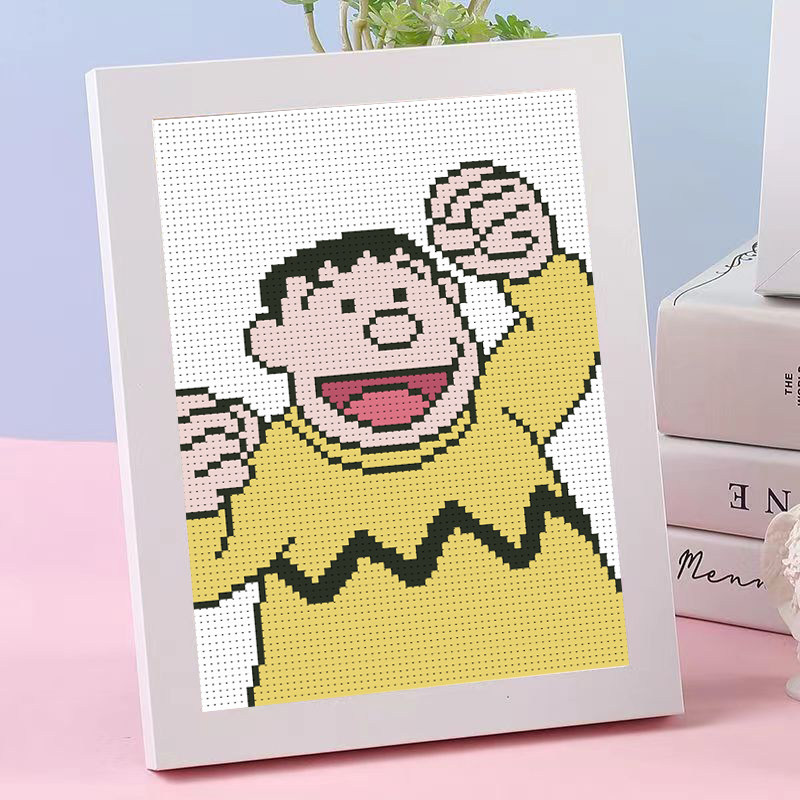 胖虎十字绣2026新款线绣卡通动漫怀旧动画可爱人物简单手工刺绣