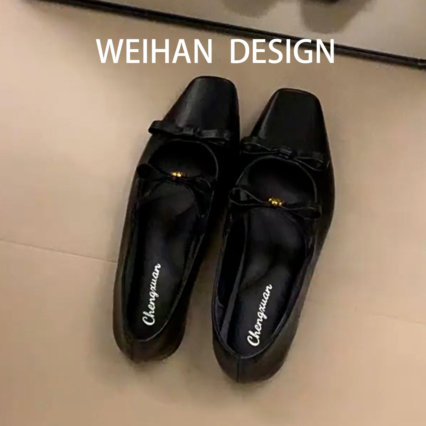 羊皮版！平底气质山茶花玛丽珍鞋小香风方头蝴蝶结法式单鞋配裙子,女鞋,浅口单鞋,淘宝优惠券,粉丝福利购,淘宝优惠卷