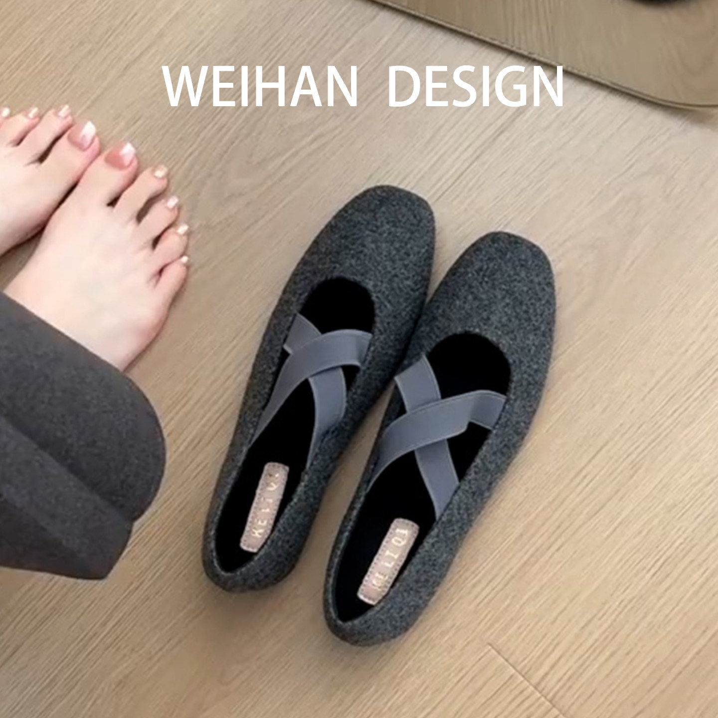 羊皮版！内增高加绒交叉带玛丽珍鞋复古方头保暖单鞋简约风奶奶鞋,女鞋,时尚芭蕾鞋,淘宝优惠券,粉丝福利购,淘宝优惠卷