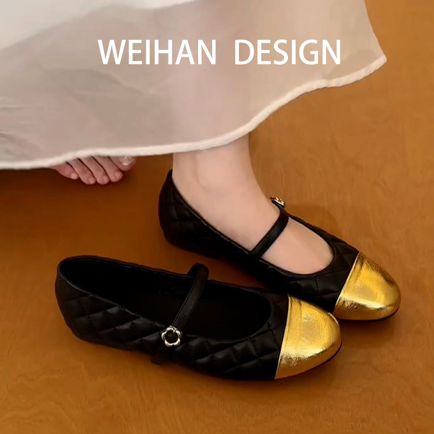 羊皮版！小香风拼色平底玛丽珍单鞋女2026春夏季晚晚风温柔豆豆鞋,女鞋,浅口单鞋,淘宝优惠券,粉丝福利购,淘宝优惠卷