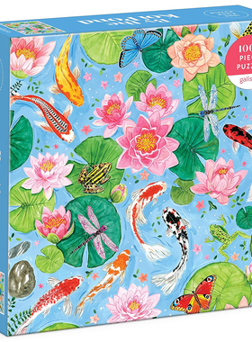 (现货）正版galison 荷塘锦鲤 1000片 美国进口拼图