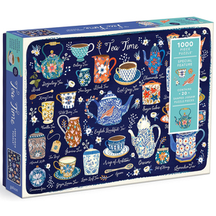 galison 正版 茶时光 Tea 异形片1000片美国进口拼图 Time 现货