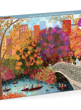 （现货）正版galison 弓桥的秋天 秋季 秋日1000片美国进口拼图