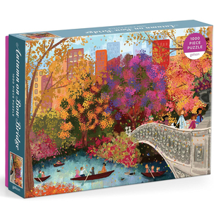 （现货）正版galison 弓桥的秋天 秋季 秋日1000片美国进口拼图
