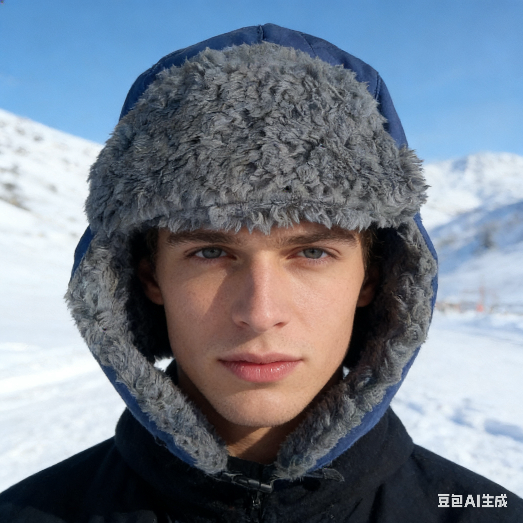 冬季长毛加厚防水雷锋帽护耳封口六层保暖原单哥儿面料男女雪地帽