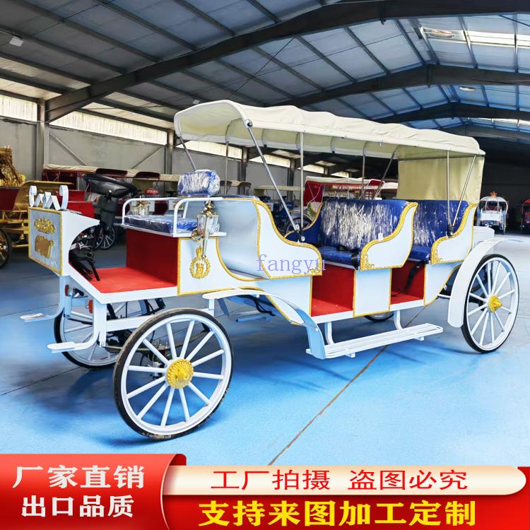 新款电动欧式复古观光四轮马车