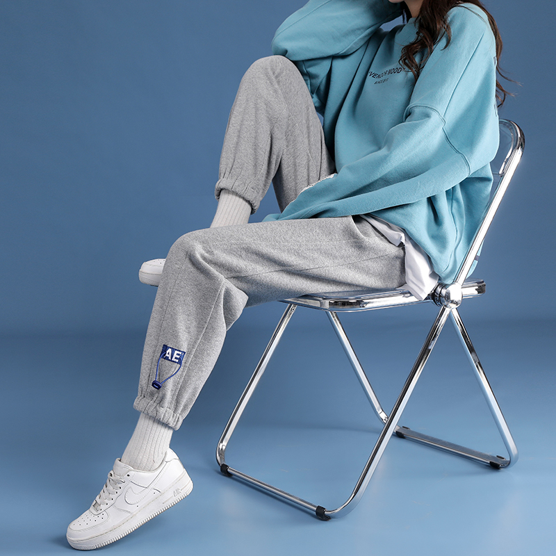 ae灰色薄款新款秋装ins风裤子