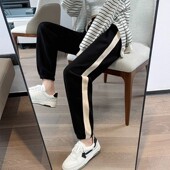 清仓 抽绳运动裤 女春秋季 断码 宽松束脚秋冬加绒外穿哈伦休闲卫裤