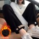 宽松束脚显瘦百搭秋冬加绒休闲哈伦萝卜运动裤 灯芯绒裤 子女春秋季