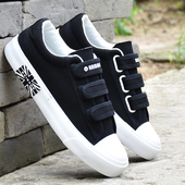 百搭潮鞋 学生休闲男鞋 板鞋 魔术贴布鞋 帆布鞋 男款 秋季 透气2025新款