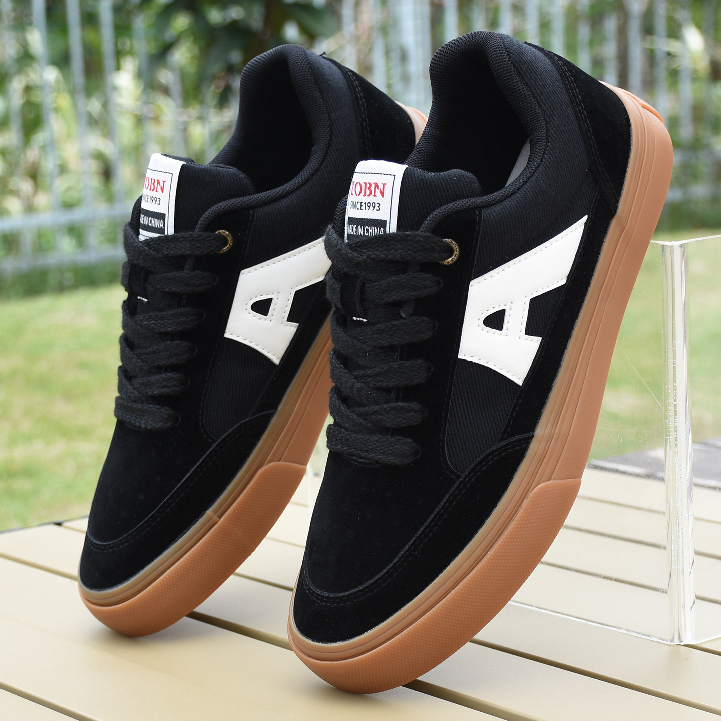 德训鞋男款春季透气防臭休闲鞋子男鞋2026新款牛筋底防滑耐磨板鞋