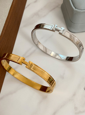 韩版热销H字母手镯情侣款