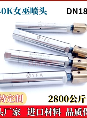 超高压清洗BANSHEE女巫喷头40Kpsi管束旋转清洗头管道2800公斤18