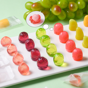 果汁软糖多种口味软糖水果剥皮糖果qq橡皮糖独立散装 网红结婚喜糖
