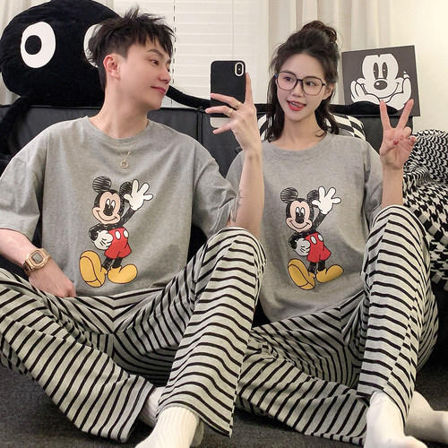 套头情侣睡衣夏天两件套装居家服