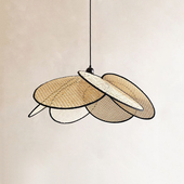 日式 餐厅吊灯北欧民宿日料店客栈卧室客厅禅意茶室进口竹编手工灯