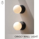 Origo极简水磨石诧寂风客厅背景墙过道玄关北欧圆球卧室床头壁灯
