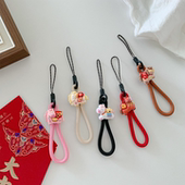 2026新年马年卡通红色小福马手机链指环扣挂件防盗防丢手机挂饰女