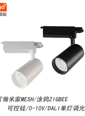 7W12w15w可控硅LED轨道灯0-10V\Dali涂鸦ZigBee调光调色COB路轨灯