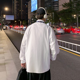 原创DK制服校供基础款刺绣白衬衫男长袖jk衬衣情侣学院风班服，男装衬衫，星座601-1