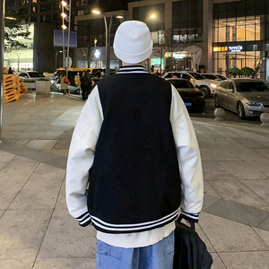2021春款棒球服男潮牌ins外套潮流宽松炸街痞帅夹克-jk110-p58图片