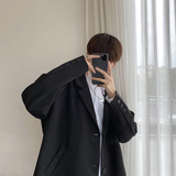 2021秋季新款西装男宽松百搭休闲外套潮流帅气韩版宽松西服，男装西服，星座601-1
