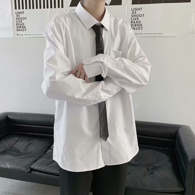 送领带长袖衬衫DK制服情侣衬衣男女衬衫衬衣601-1-Q711-p30,男装衬衫,星座601-1