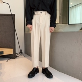 2021~春款西装裤子男士直筒宽松百搭休闲长裤韩版潮流西裤9分裤，男装西裤，星座601-1