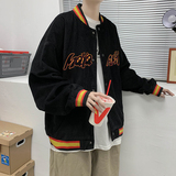 炸街外套男韩版ins复古情侣痞帅夹克宽松bf棒球服-jk33-p55，男装夹克，星座601-1