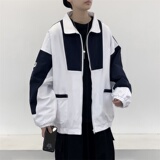 20/秋ins超火的夹克撞色风衣薄款工装外套601-1-W115-p55，男装夹克，星座601-1