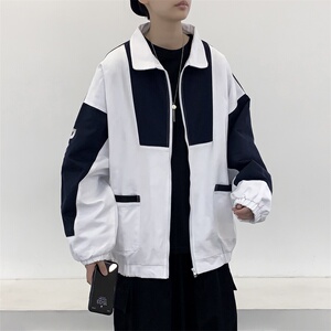 20/秋 ins超火的夹克撞色风衣薄款工装外套601-1-W115-p55图片
