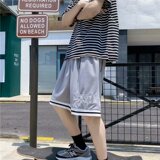 夏季ulzzang原宿风网眼透气运动篮球裤ins宽松休闲裤五分短裤男女，男装休闲裤，星座601-1