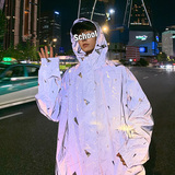 春秋季反光街头连帽外套男宽松ins夹克潮牌青年帅气-jk447-p60，男装夹克，星座601-1